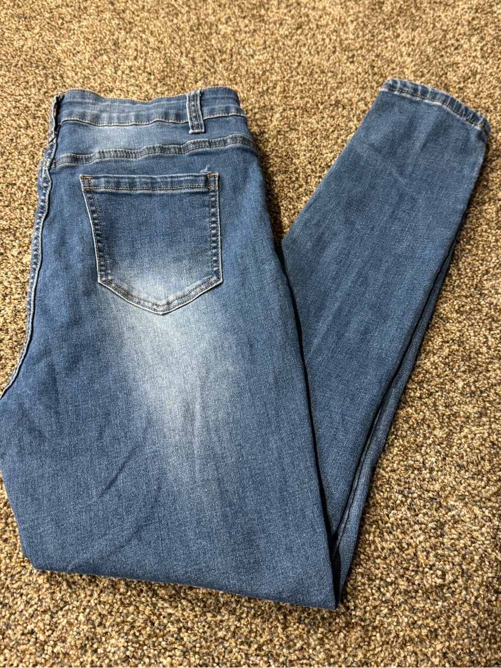 Women’s Blue Stretch Skinny Denim Jeans - Classic Mid Wash: SHEIN: size 6M
